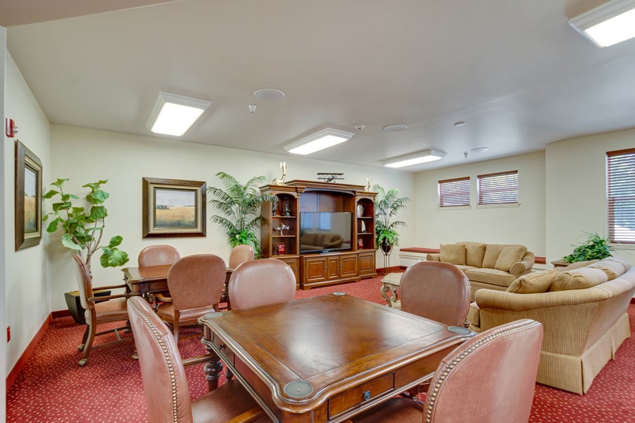 The TV lounge at Magnolia Heights