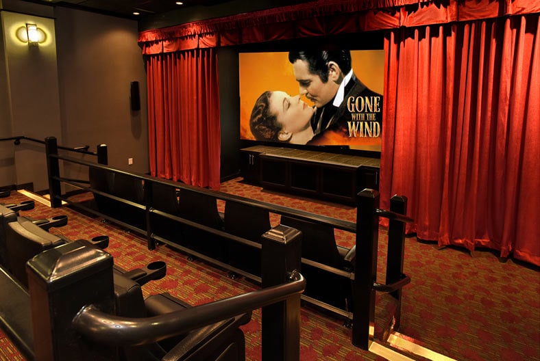 The theater room at Magnolia Heights
